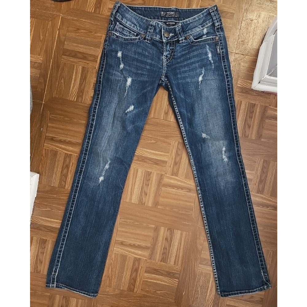 Silver Jeans Company McKenzie Jeans Western Glove Works 28 X 32 Sequins Pocket